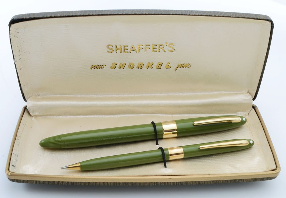 Sheaffer Valiant Snorkel Fountain Pen - Hard to Find Fern Green