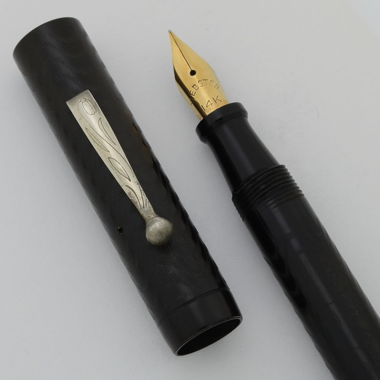 Webster Junior Fountain Pen (1920s/30s) - BCHR,  Lever Filler, 14k Fine Nib (Excellent, Restored)