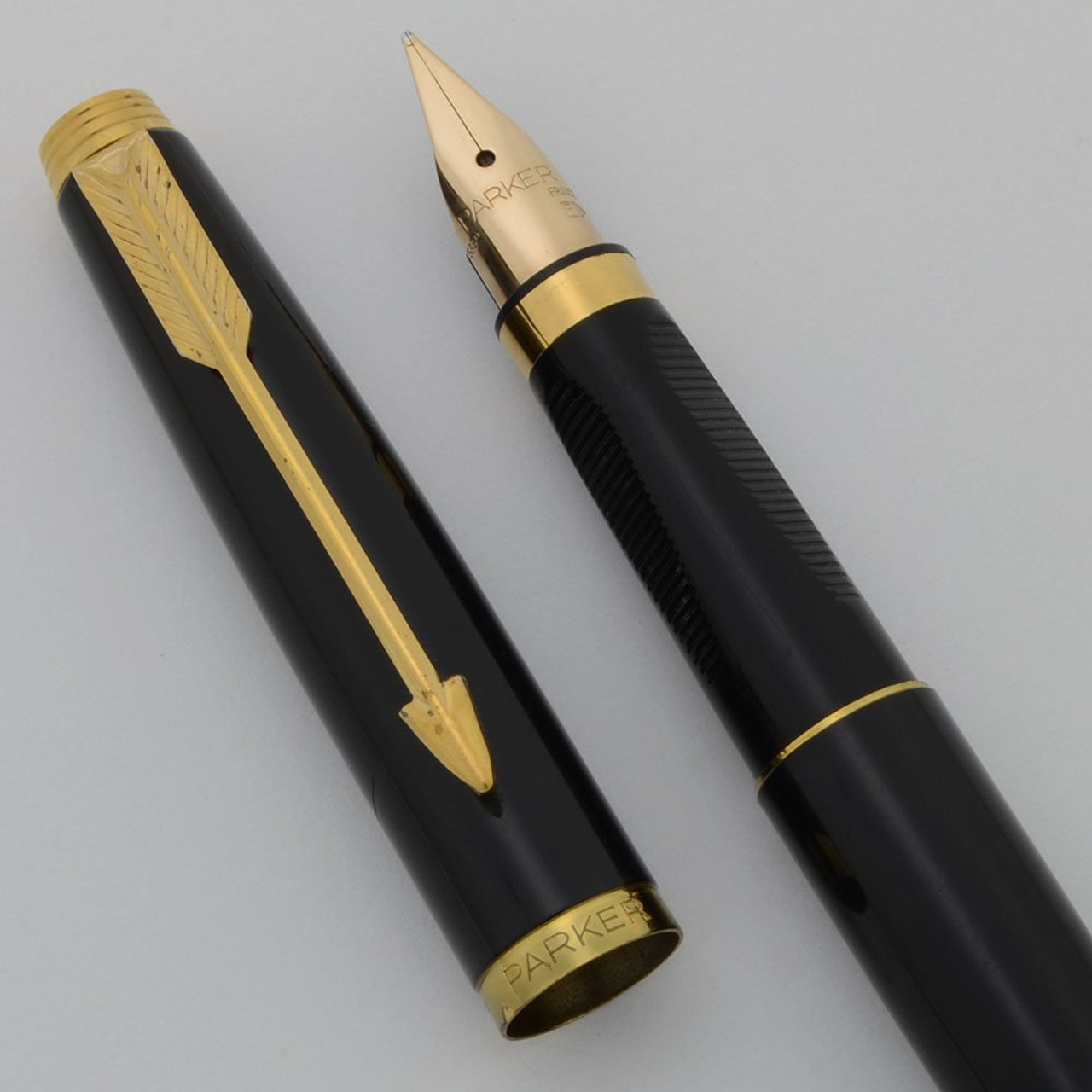 Parker 75 Fountain Pen (1985)- Black Lacquer, French, C/C