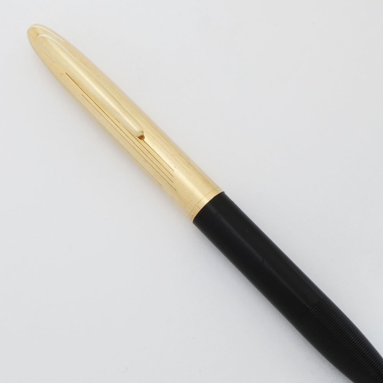 Sheaffer Crest Deluxe 600 Mechanical Pencil - Black, Gold Cap, .9mm Lead (Excellent, Works Well)