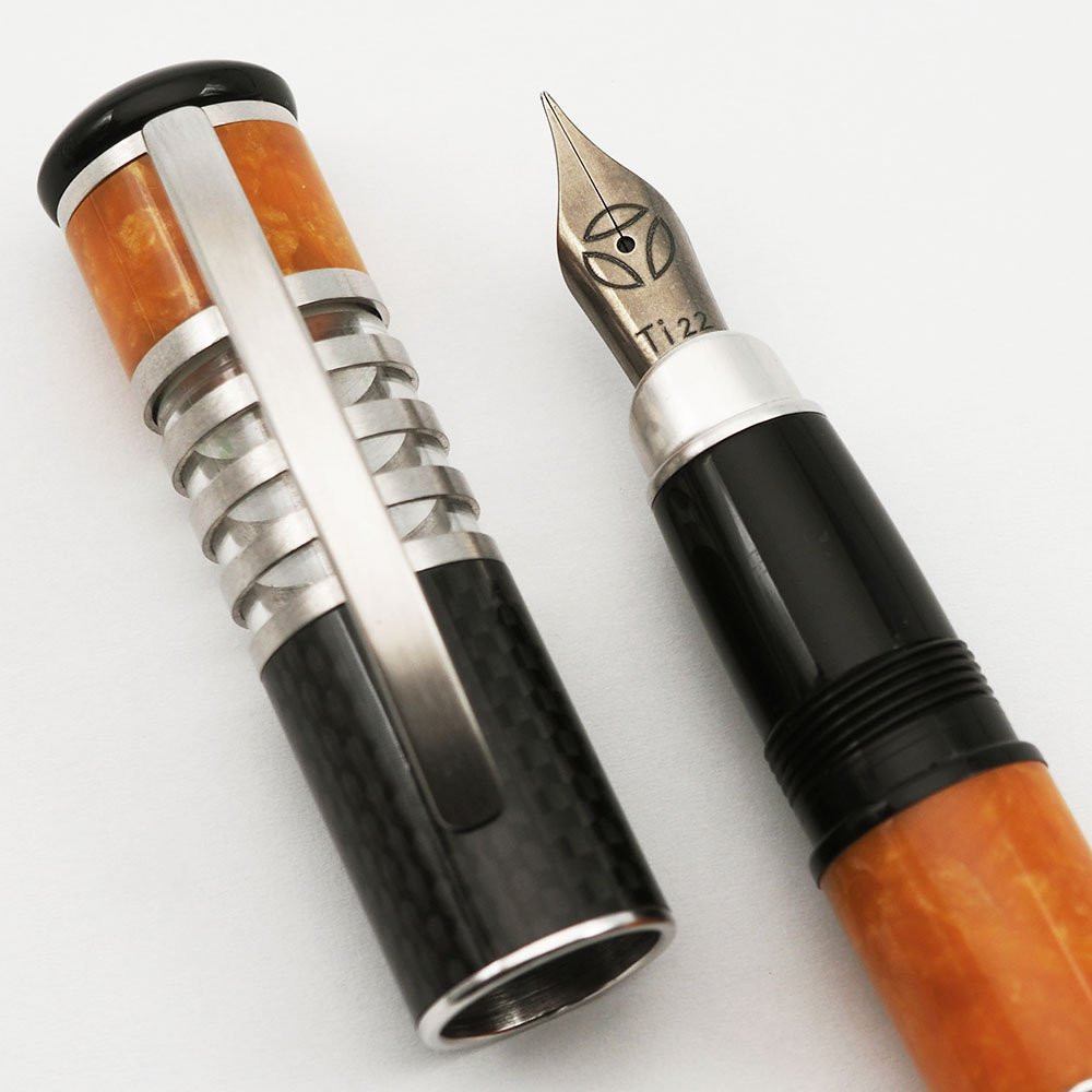 Delta Momo Design LE (#532) Fountain Pen - Orange and Black