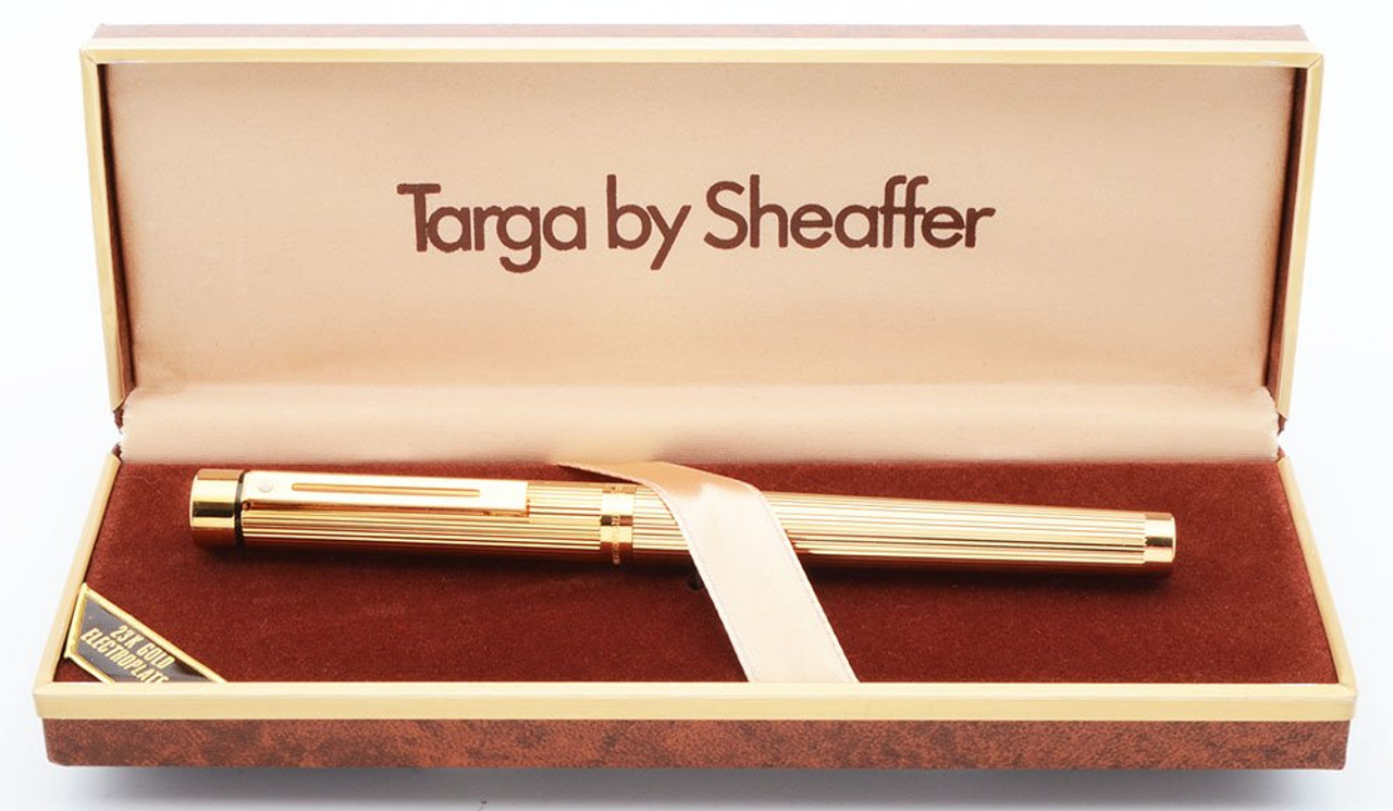 Sheaffer Targa 1005 Ballpoint Pen - 23k Electroplated Gold Fluted (New Old  Stock) - Peyton Street Pens