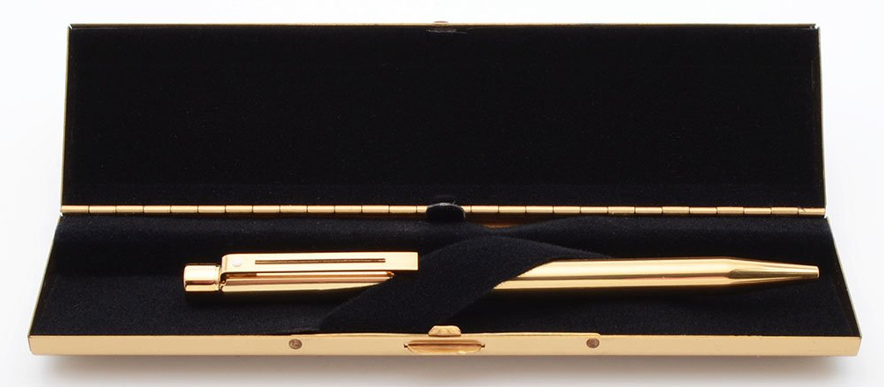 Sheaffer TARGA 1020 Ballpoint Pen (1980s) - Imperial Brass  (New Old Stock, In Velvet Pouch within Brass Box, Works Well)