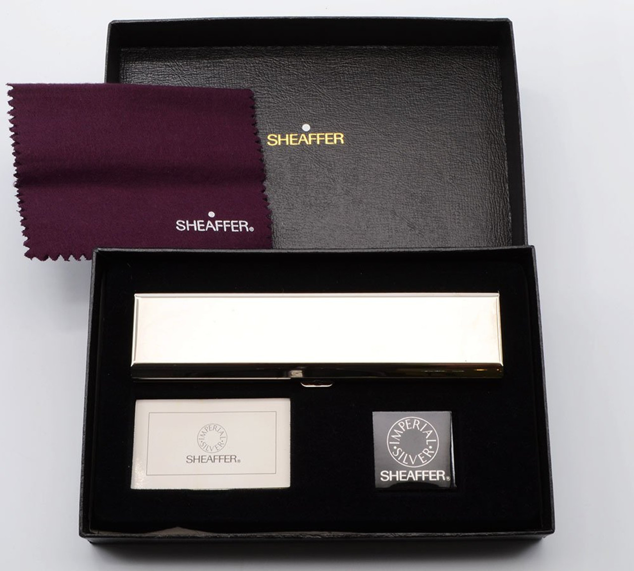 Sheaffer TARGA 1024x Ballpoint Pen (1980s/90s) - Sterling Silver, Gold Trim, Silverplated Pen Case (New Old Stock, in Box)