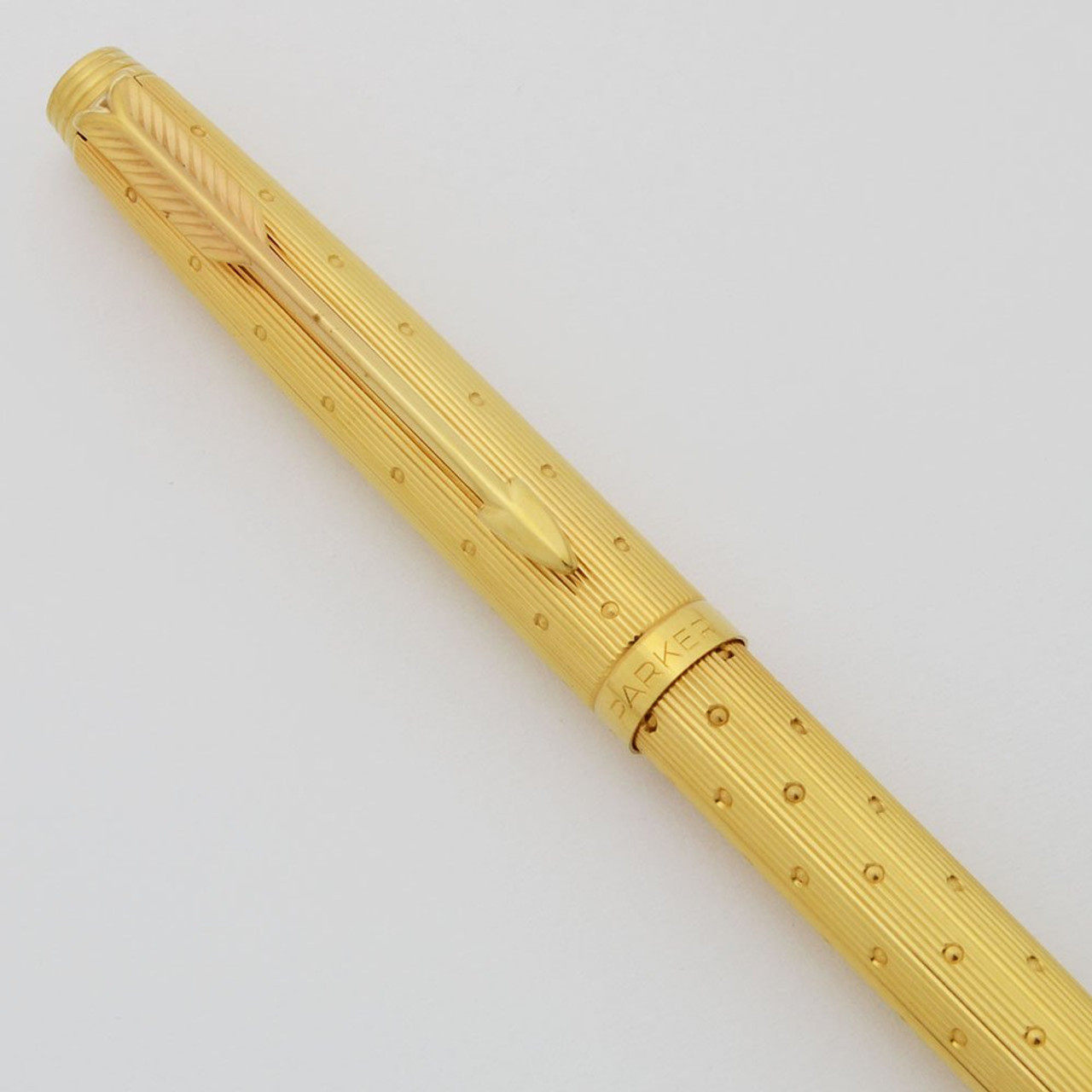 Parker 75 Perle Gold Plated Ballpoint (1980s, France) - Gold Plated (Mint, Works Well)