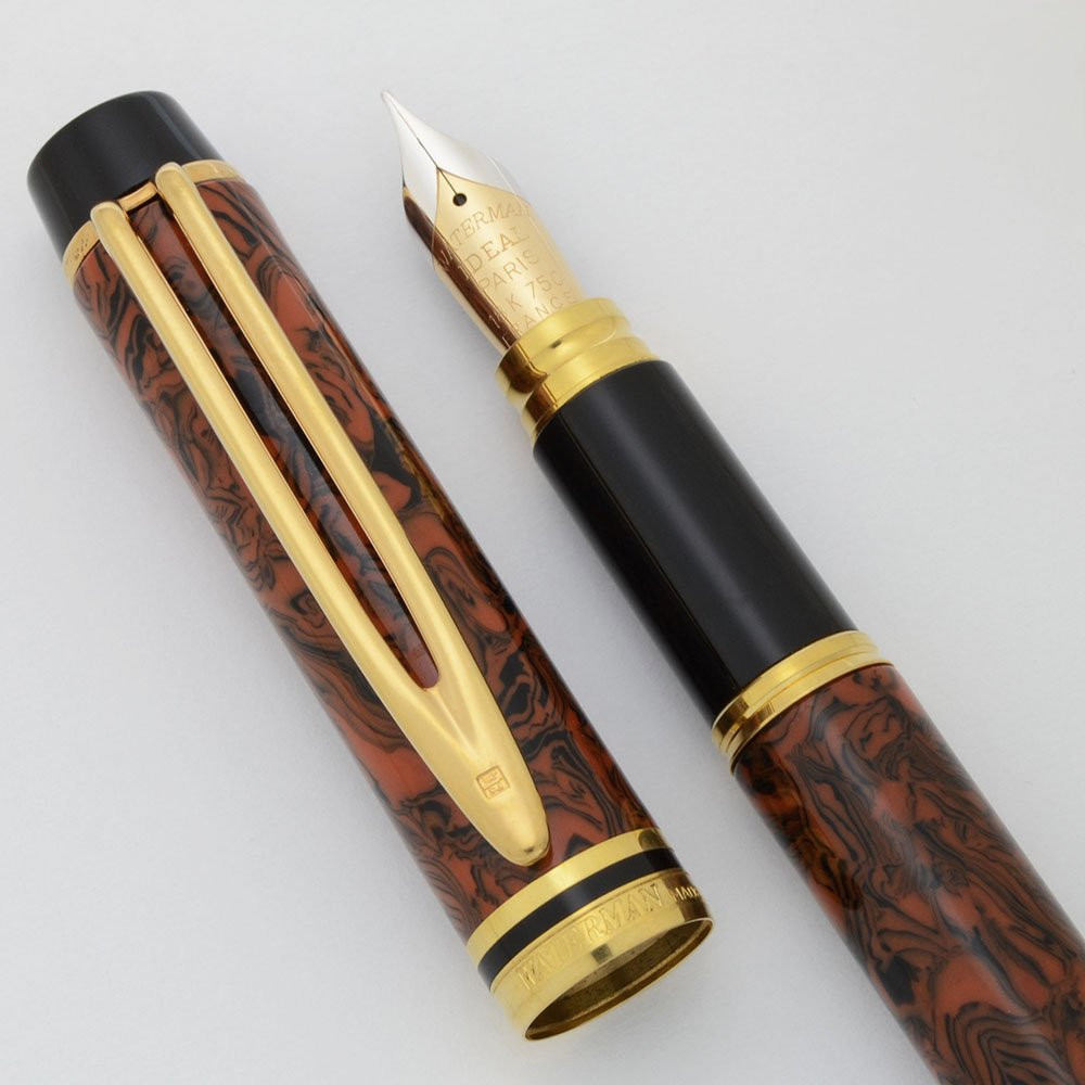 Waterman Rhapsody Le Man 200 Fountain Pen (1990s) - Red Ripple, C