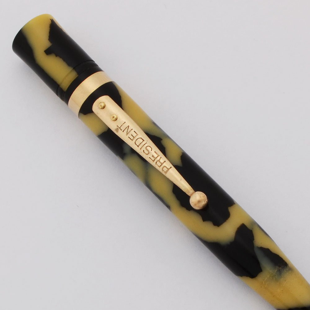 President (Venus?) Small  Mechanical Pencil (1940's/50s) - Black Pearl, 1.1mm leads (Excellent, Works Well)