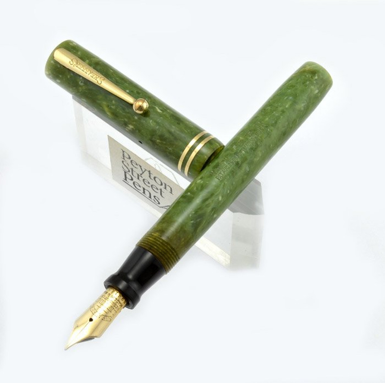 Sheaffer Lifetime Flat Top Oversized - 1920s, Jade Green