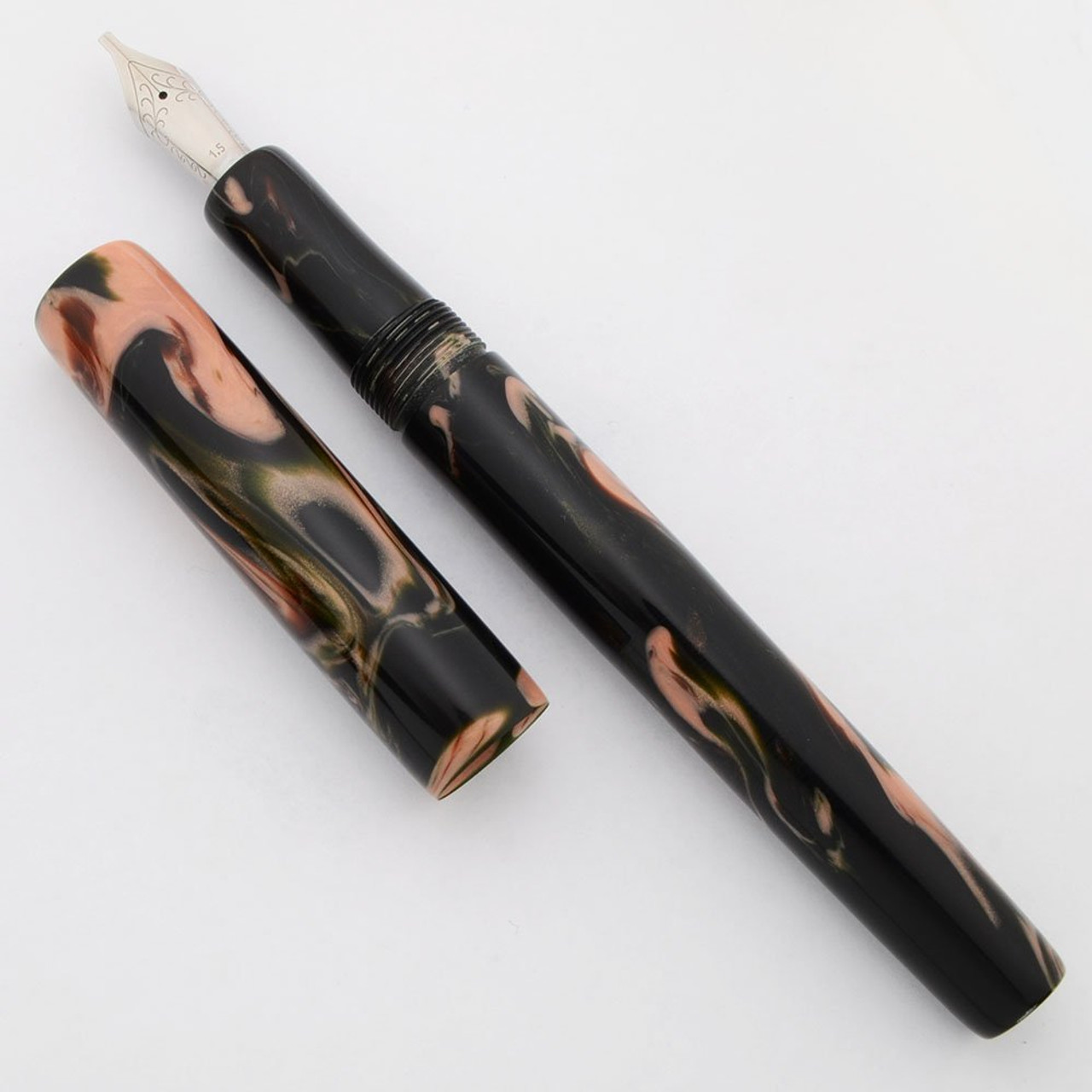 PSPW Prototype Fountain Pen - "Midnight Camoflauge" Alumilite w PSP Emblem, Oversize, No Clip, #6 JoWo Nibs (New)