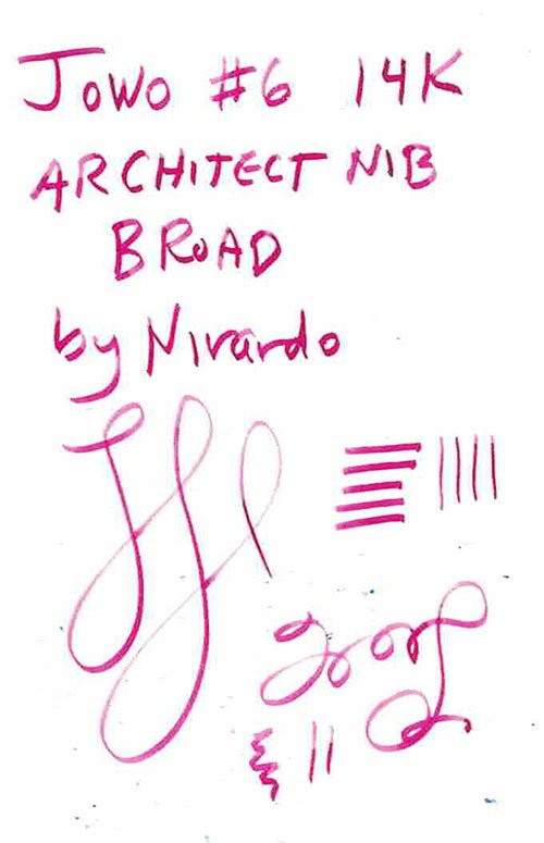 JoWo #6 Compatible 14k Broad Nib Architect Grind Peyton Street