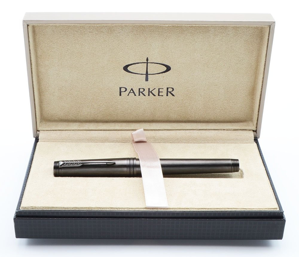 Parker (Modern) Premier Fountain Pen - Monochrome Black, C/C  Fine 18k (Like New, Mint condition, In Box)