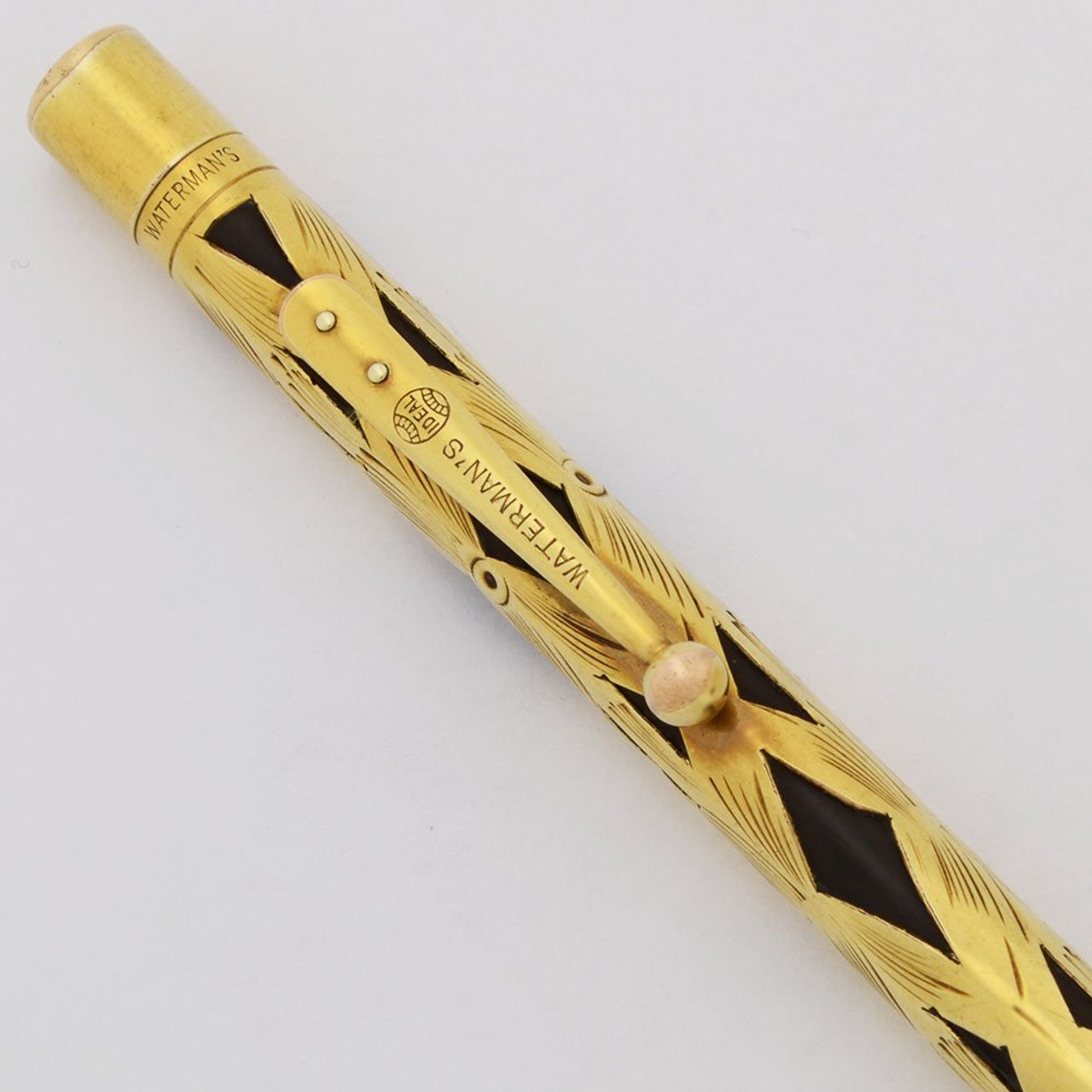 Waterman 52 Series Mechanical Pencil (1920s/30s) - Gold Filled Basketweave Filigree (Excellent, Working)