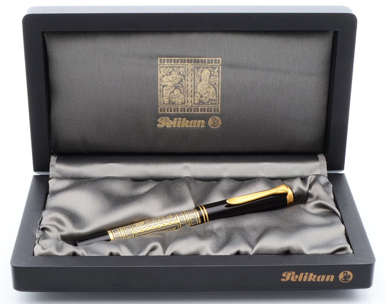 Pelikan M700 Toledo Fountain Pen - Black, Vermeil, Fine 18k (Excellent in Box, Works Well)