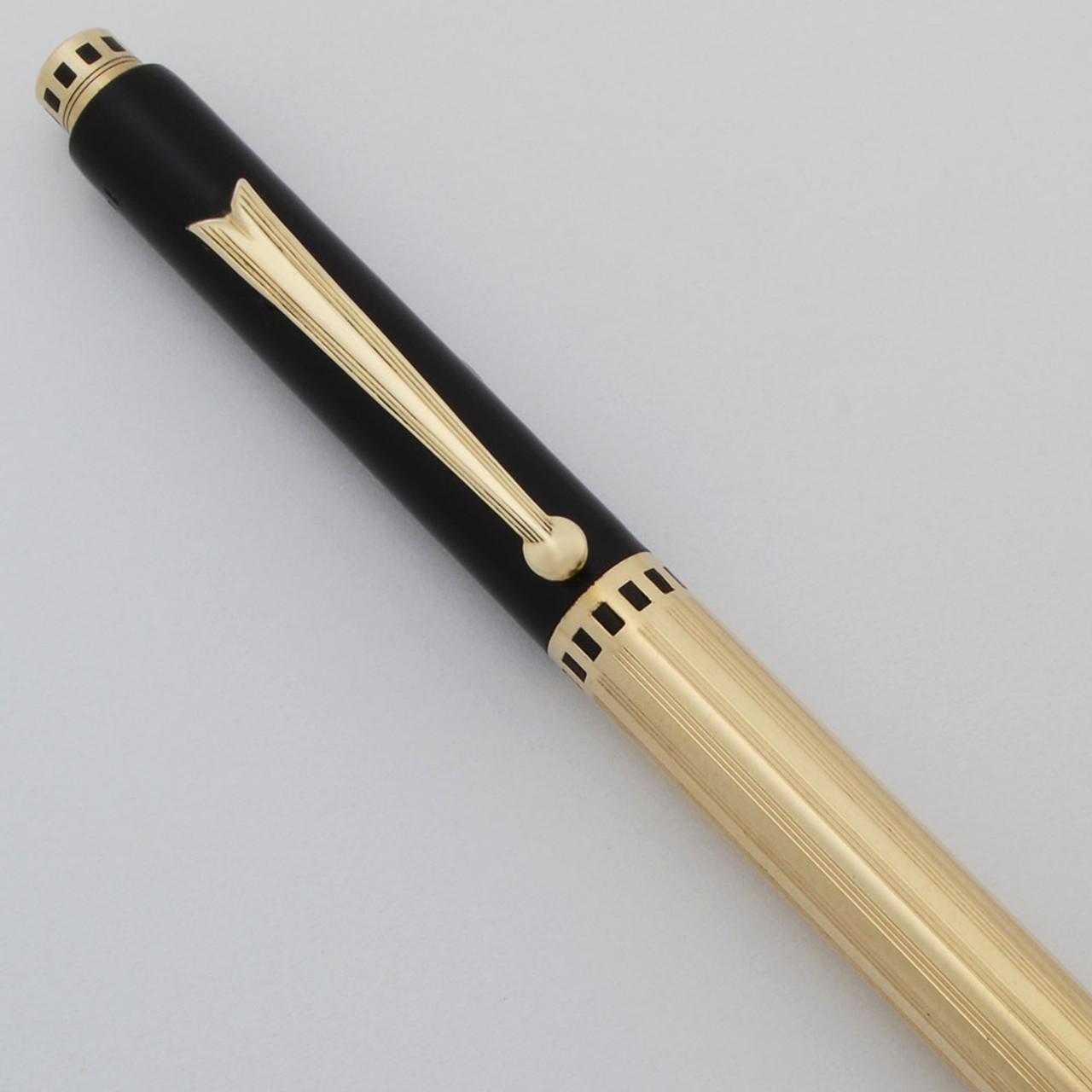 Wahl Eversharp Coronet Mechanical Pencil - #3014-SC Gold Barrel, Black Cap, 1.1mm Leads (Excellent, Works Well)