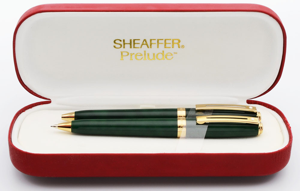 Sheaffer Prelude 358 Ballpoint and Pencil Set - Green Marble