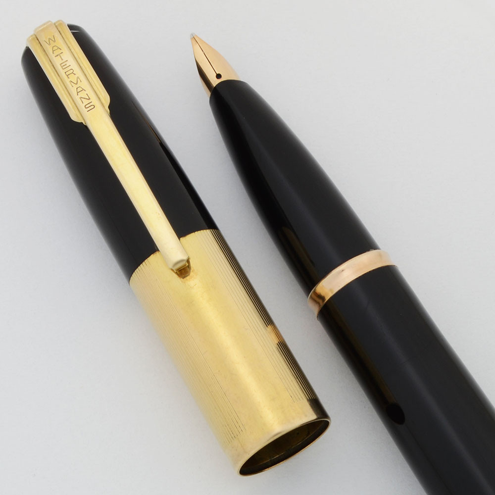 1940‘s Waterman taperite 万年筆 Waterman Taperite Citation Fountain Pen - Black, Wide Gold Band