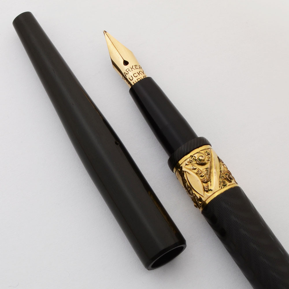 Parker #6 Lucky Curve Fountain Pen (1900s) - Eyedropper, BHR w Two