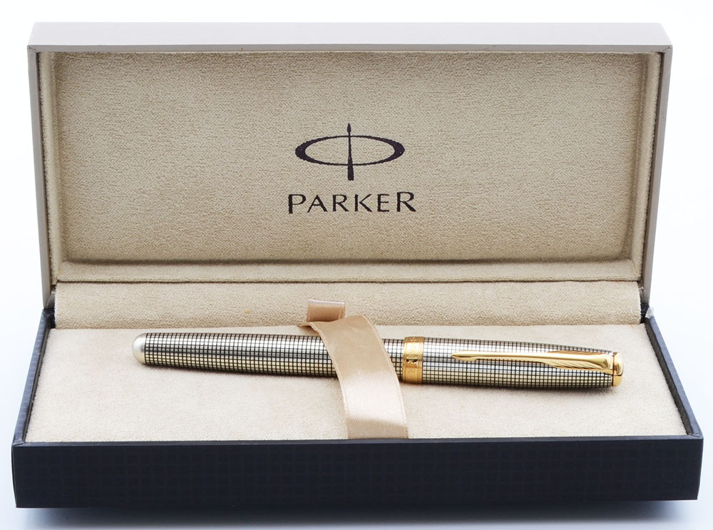 Parker Sonnet II Rollerball Pen (2003) - Sterling Silver Cisele (Near Mint in Box, Works Well)