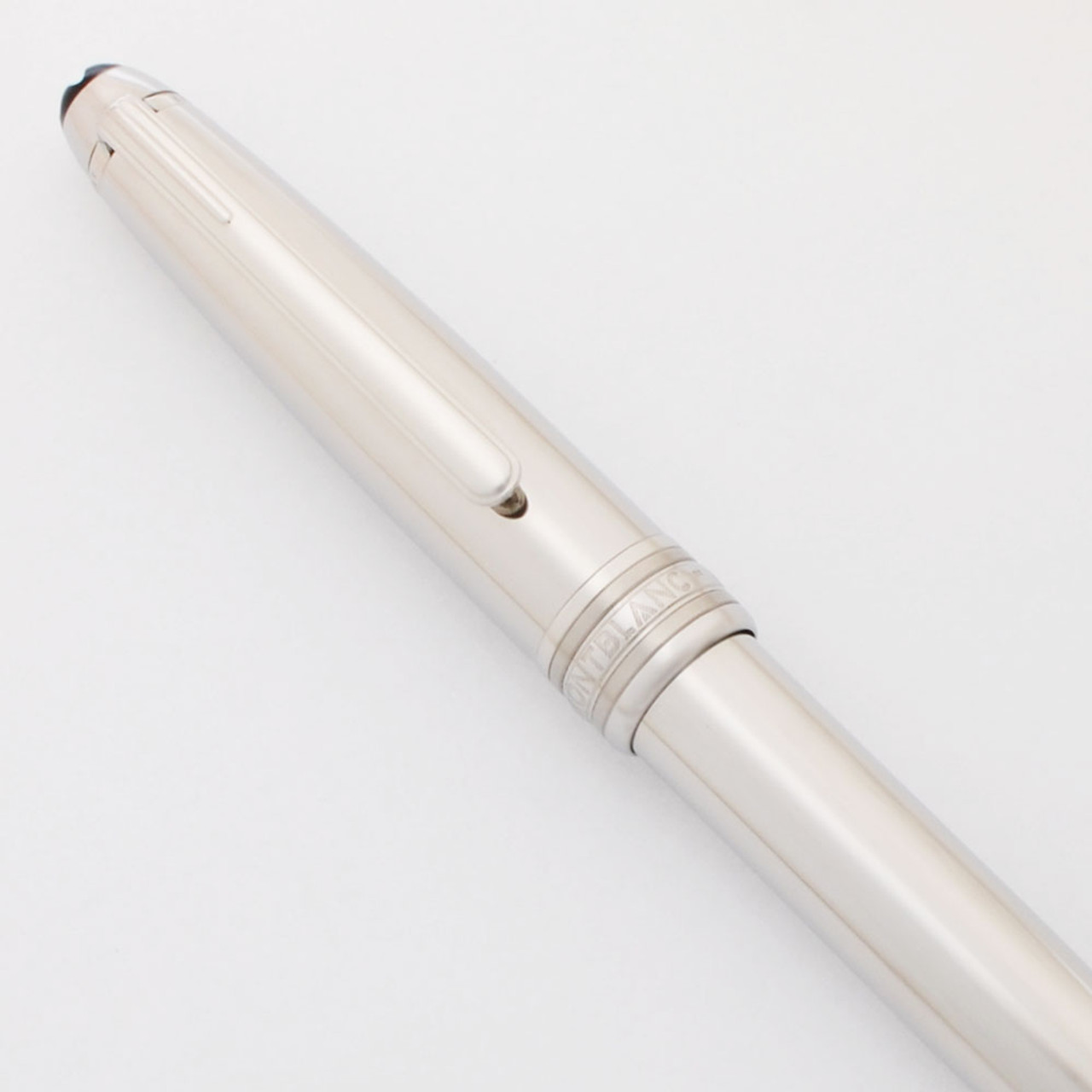 Montblanc Meisterstück Ballpoint Pen - Solitaire White - Platinum Trim - Pen  Boutique Ltd