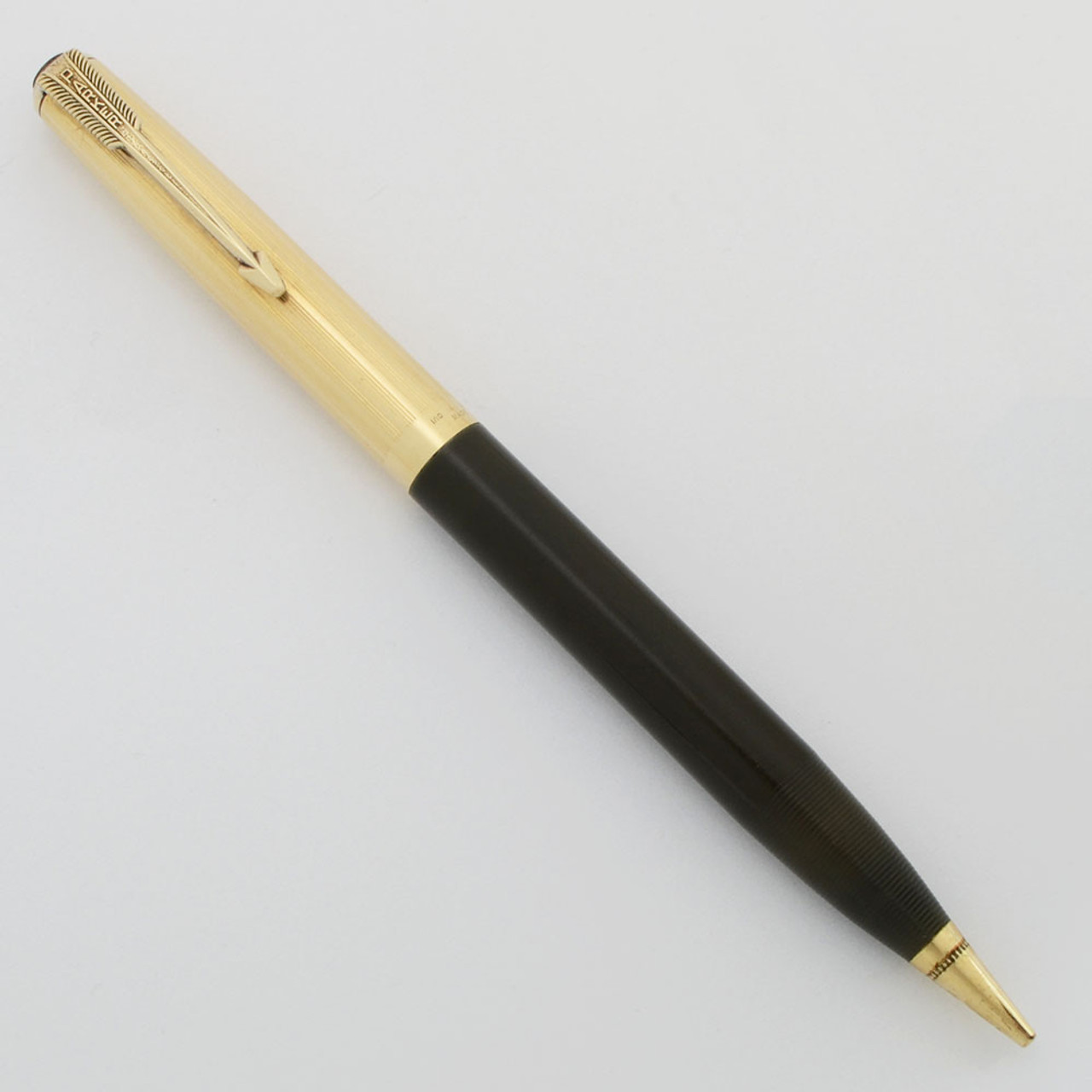 Parker 51 Mechanical Pencil - Dove Grey (Dark), Gold Filled Cap w 4 Lines, .9mm Lead  (Excellent, Works Well)