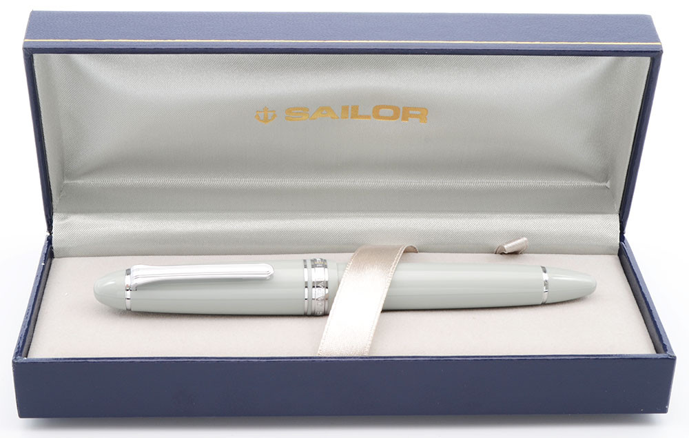 Sailor 1911L Fountain Pen - Anchor Grey, Rhodium Trim, Broad 21k