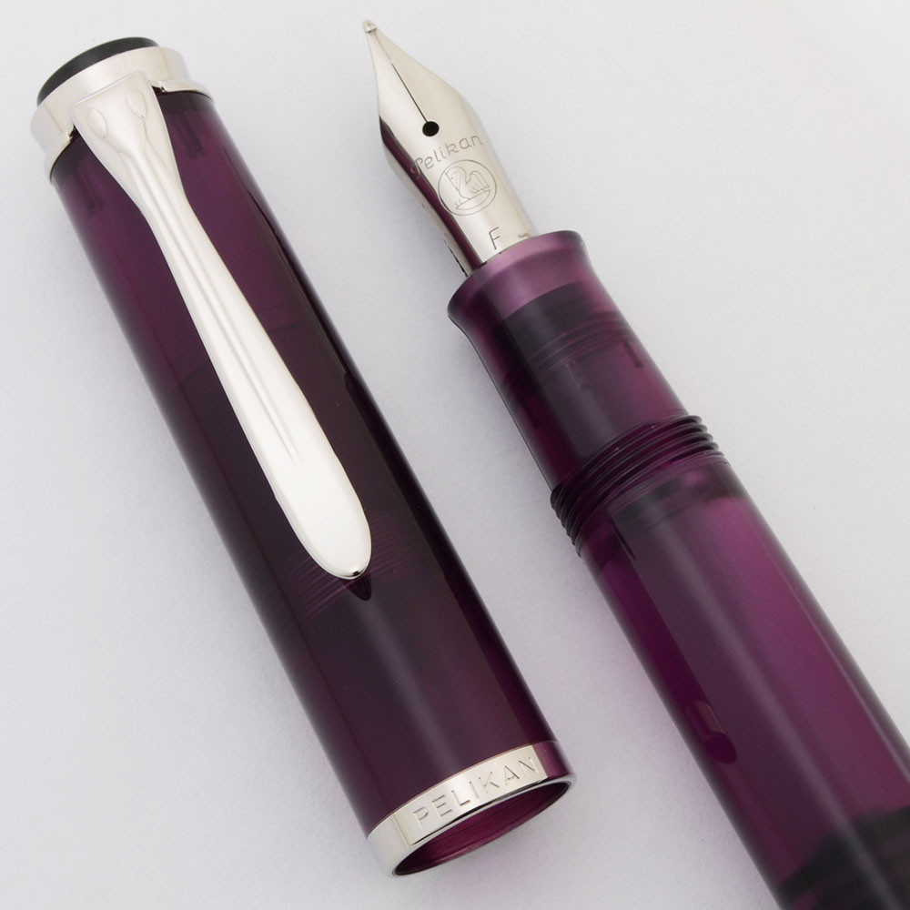 Pelikan M205 Fountain Pen - Demonstrator Amethyst, Chrome Trim