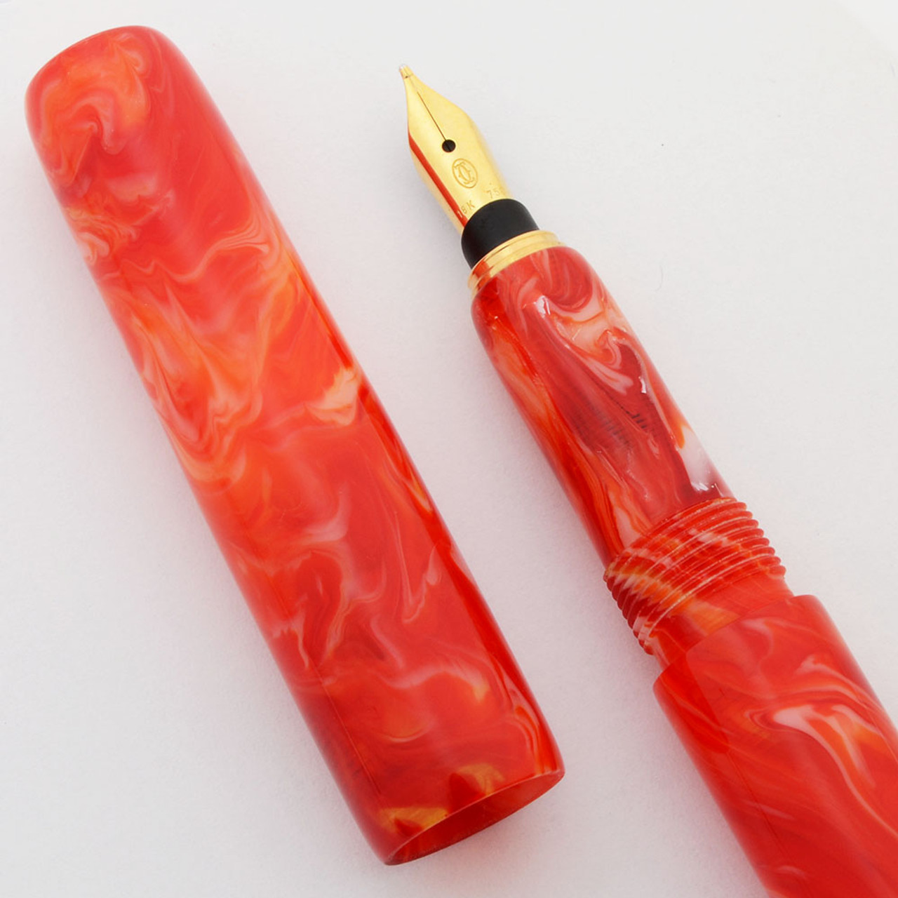 PSPW Prototype Fountain Pen for Cartier 18k Nib Units - "Warm Colors", Slender, Cartridge/Converter (New)