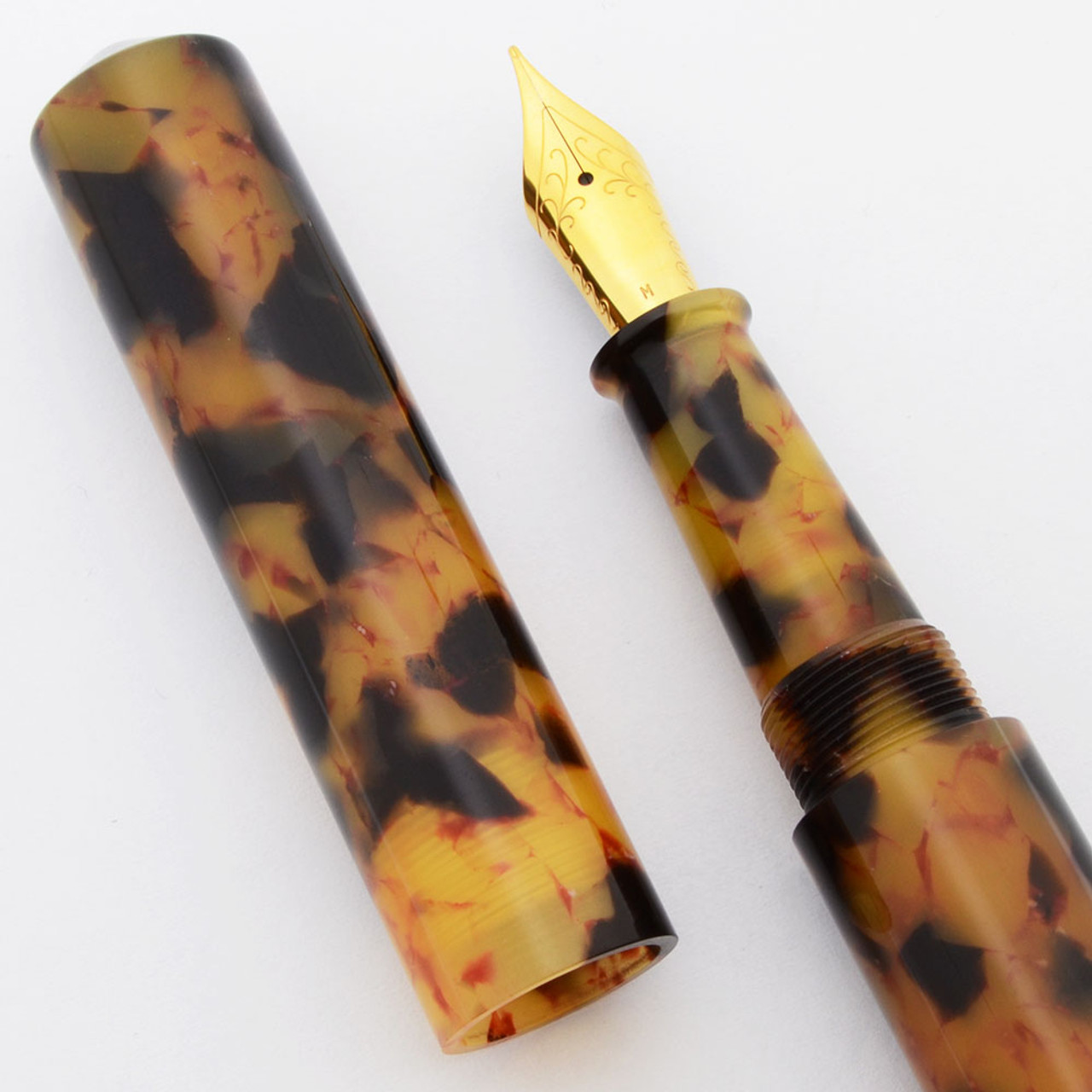 Ranga Premium Acrylic "New" Model 4NC Fountain Pen - Oversize, No Clip, German Nibs, C/C/Eyedropper