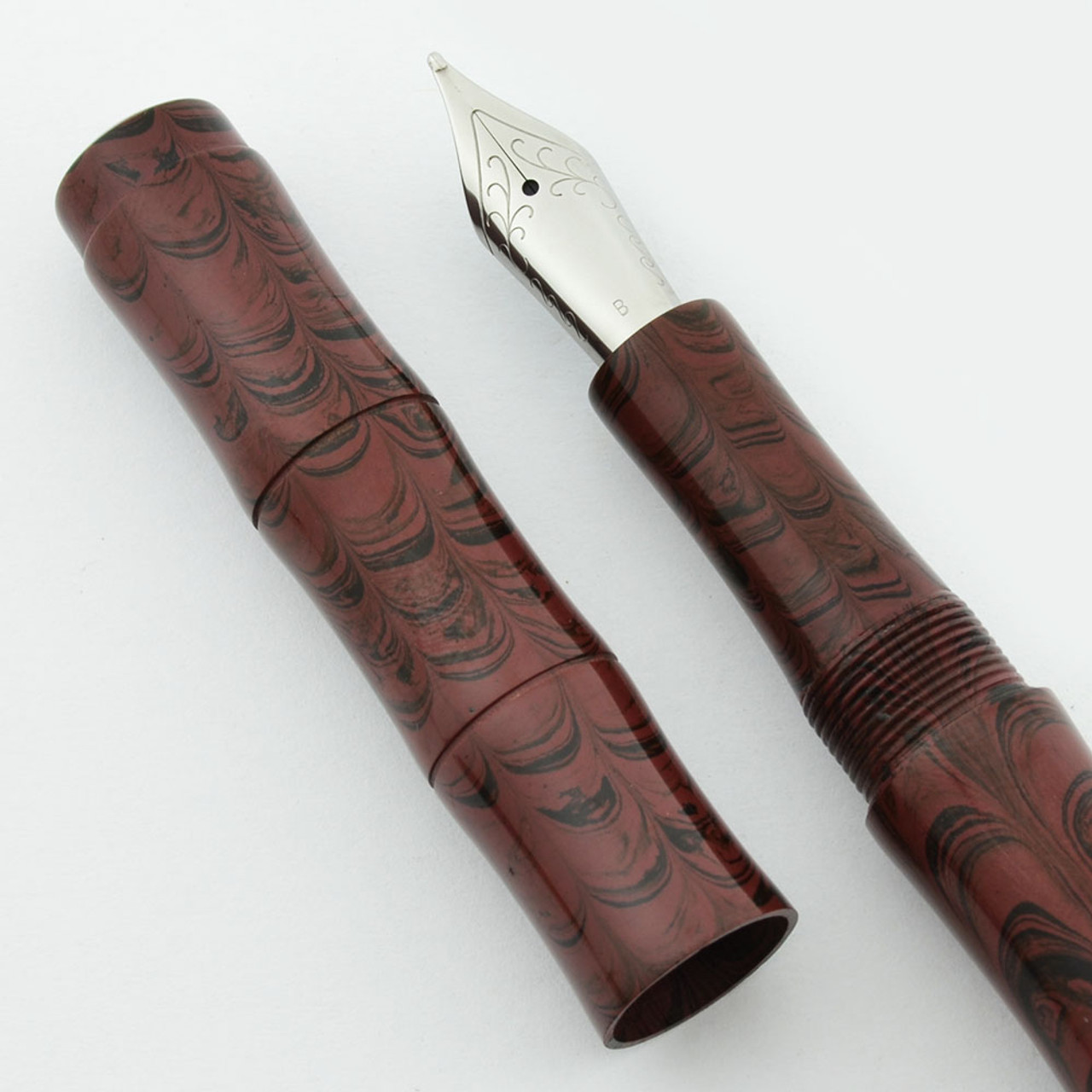 Ranga Ebonite Slim Bamboo Fountain Pen - German Nibs, Cartridge/Converter