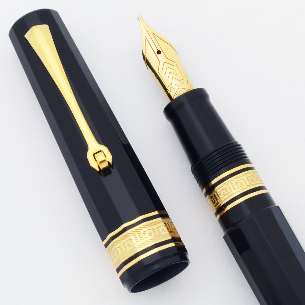 Omas Extra Milord Fountain Pen (1980s/90s) - Dark Blue w Gold Trim