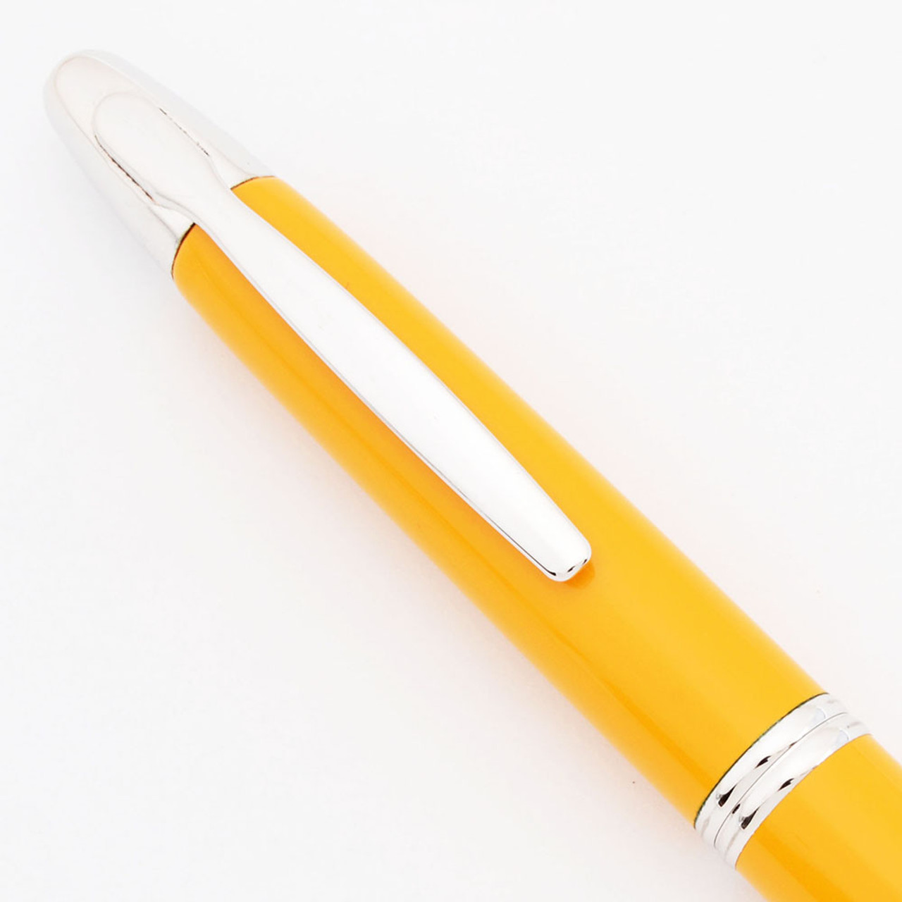 Pilot (Namiki) Vanishing Point - Yellow, Rhodium Trim, Stub 18k Nib (Excellent, Works Well)