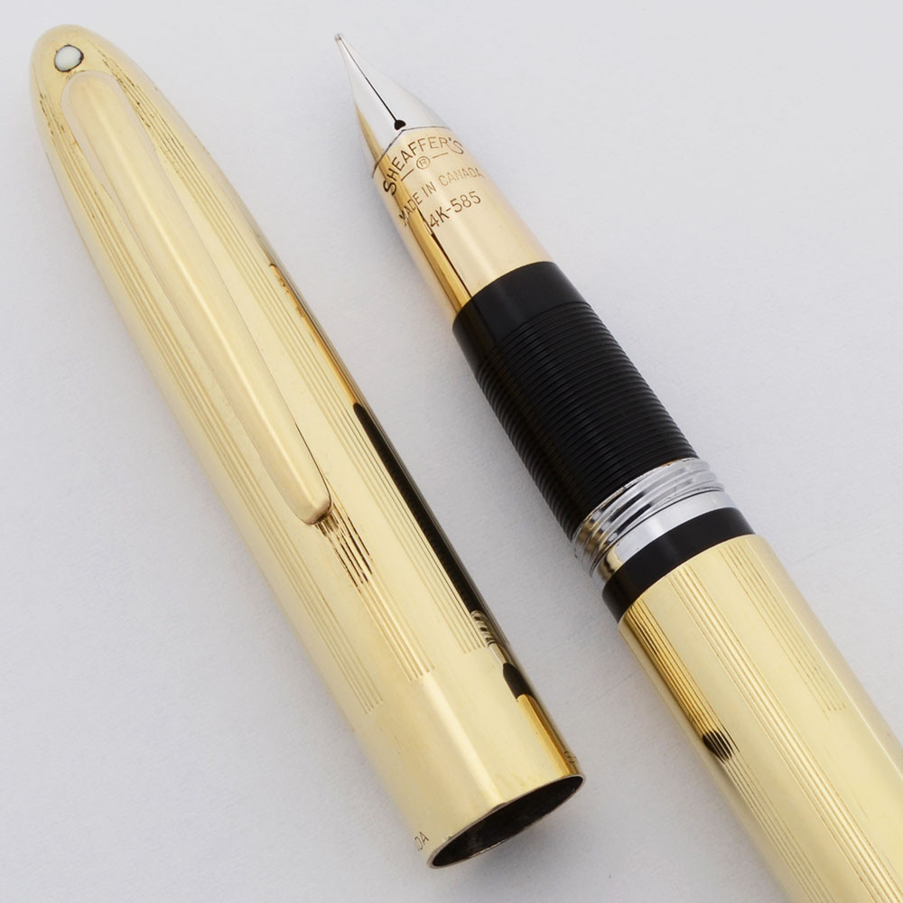 SHEAFFER 万年筆 797 Triumph 14K おまけ付 Sheaffer Triumph Snorkel Fountain Pen (1952-59, Canada) - Gold
