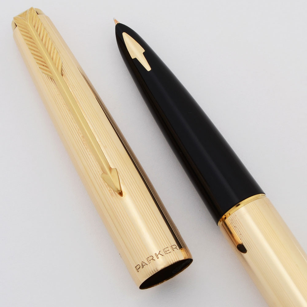 Parker 61 Signet Mark II Fountain Pen (1959-62) - Gold Filled,  Capillary Filler, Fine 14k Nib (Superior, Works Well)