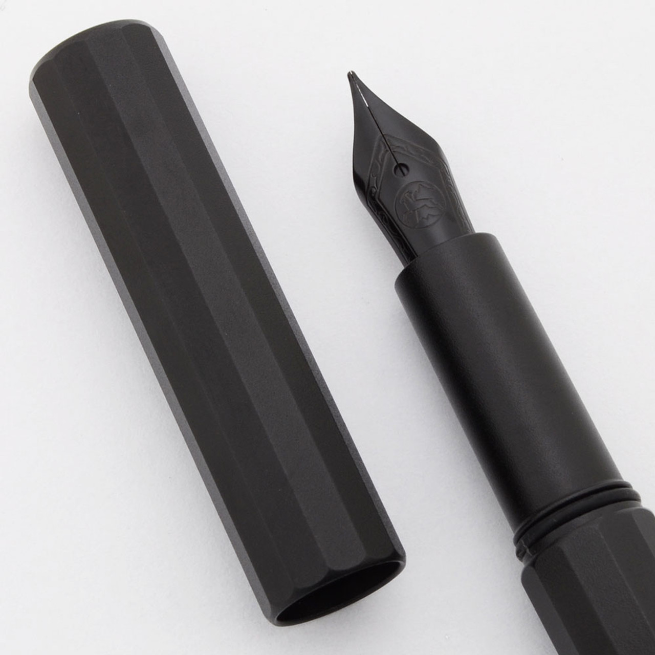 Ensso XS Minimalist Pocket Fountain Pen - Matte Black Aluminum, Fine Nib (Like New, Works Well)