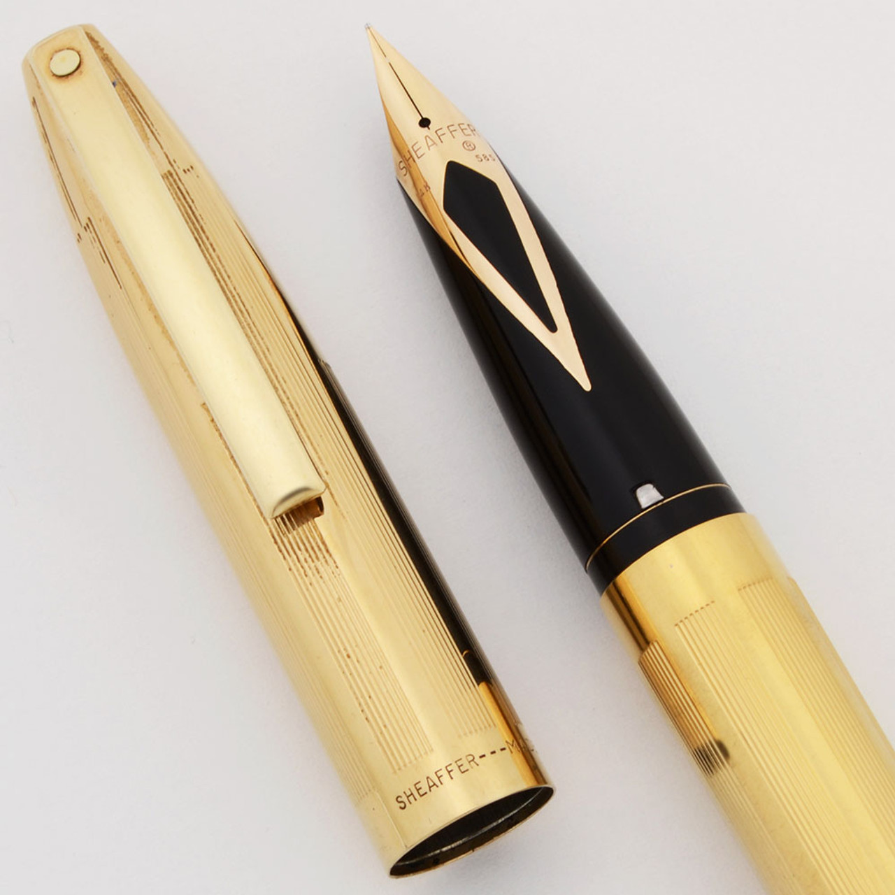 Sheaffer Imperial Triumph Pen (1970s) - Gold Filled,  Touchdown, Fine 14k Nib (Excellent +, Restored)