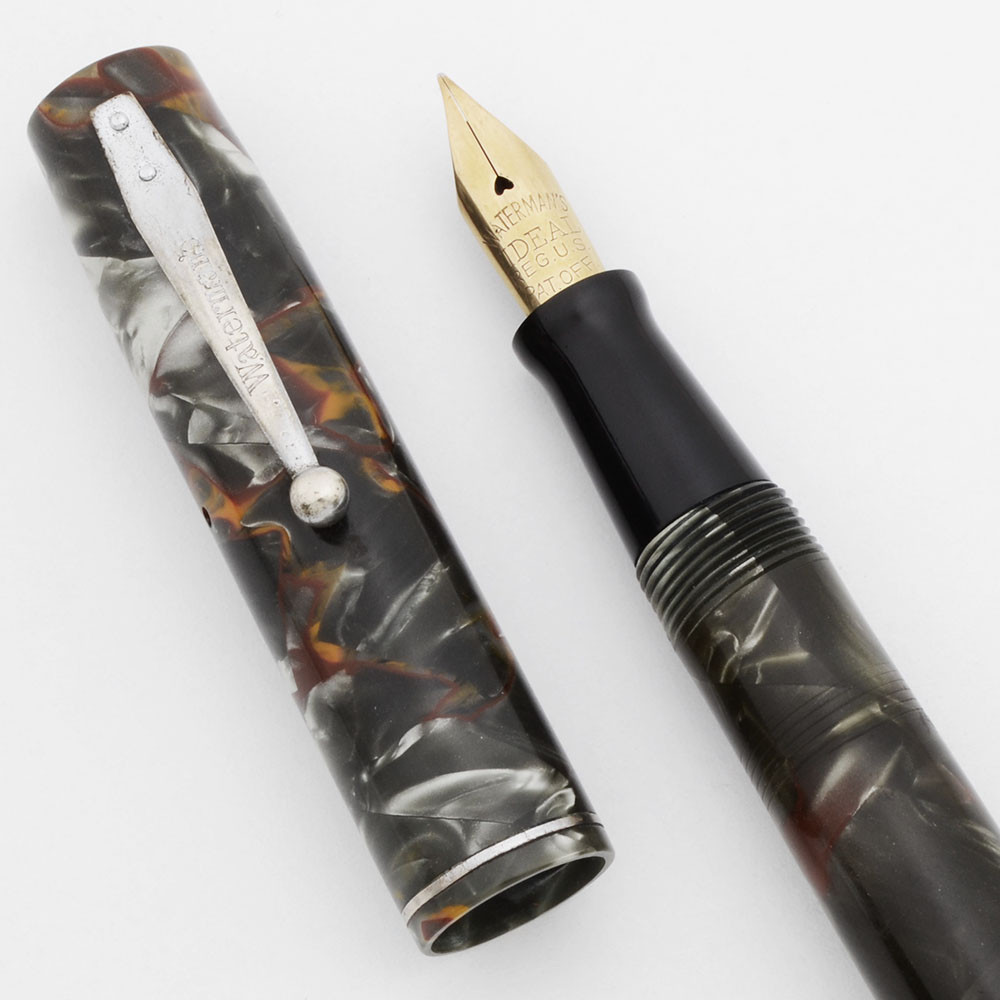 Waterman 3 Fountain Pen (1930s) - Grey w Brown, Extra Fine Flex
