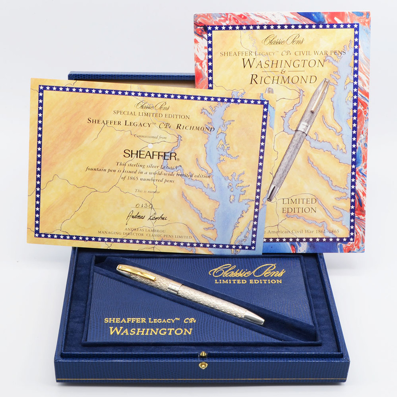 Sheaffer Classic Pens CP4 Limited Edition "Washington" Fountain Pen - 18k EF Nib, 130/500 (Near Mint in Box)