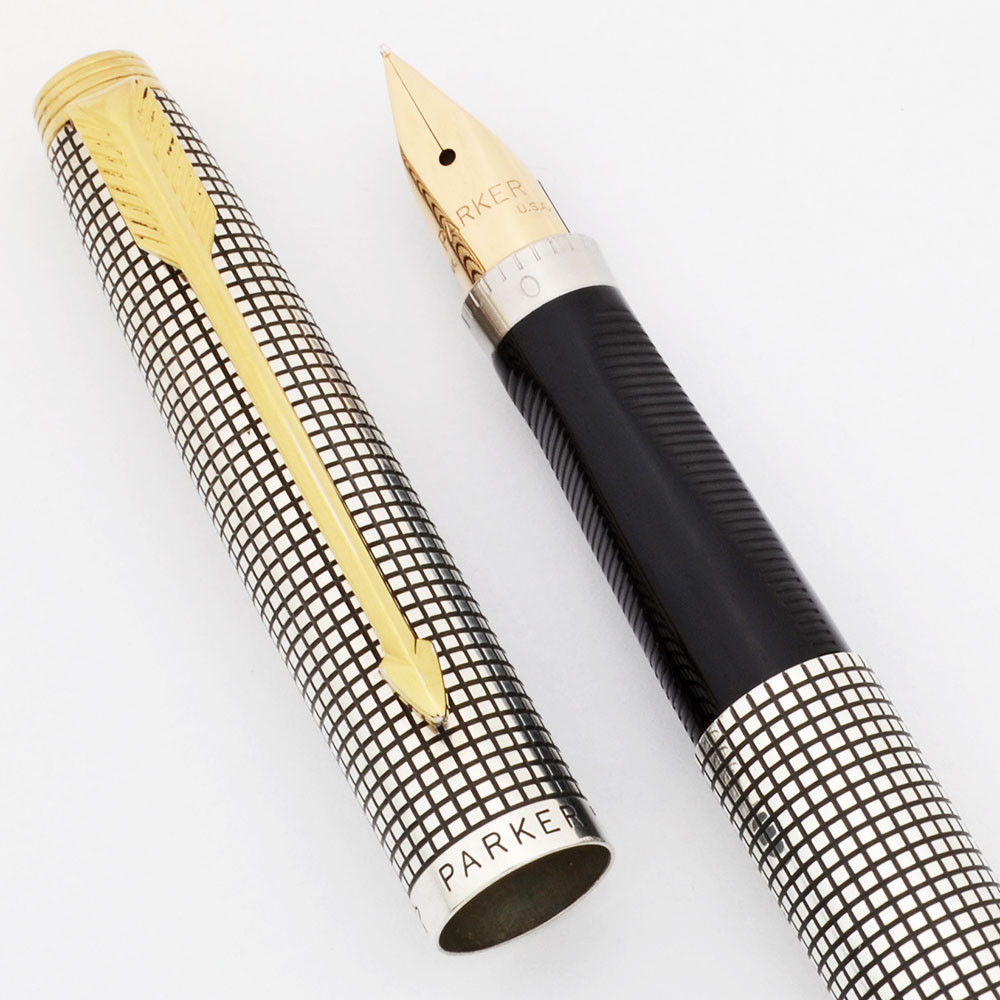 Parker 75 Sterling Cisele Fountain Pen (1965-70) - USA, Flat