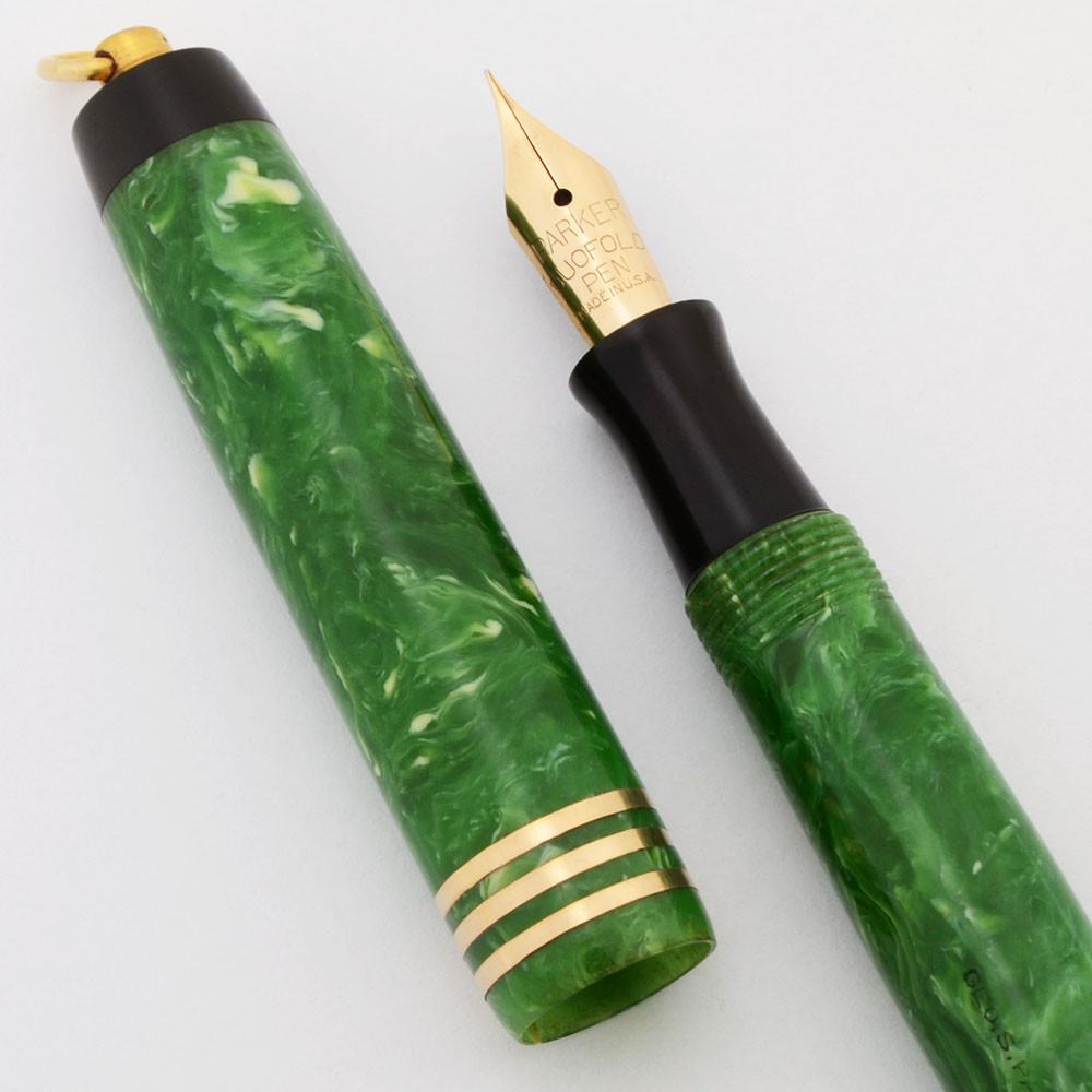 筆記具 PARKER Lady Duofold Ring Top Jade Pencil Parker Duofold Streamline Fountain Pen (1930's) - Ring Top, Jade