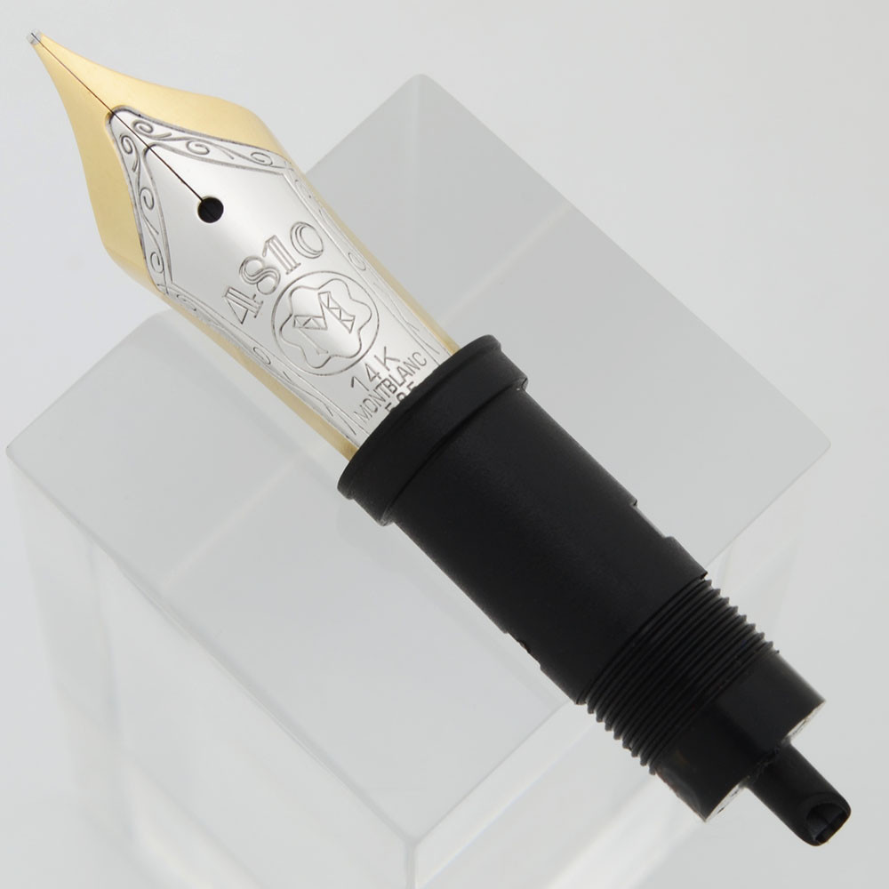 Montblanc 14k Fine Cursive Italic Nib, Rhodium Plated  - Configured for JoWo #6 Nib Unit