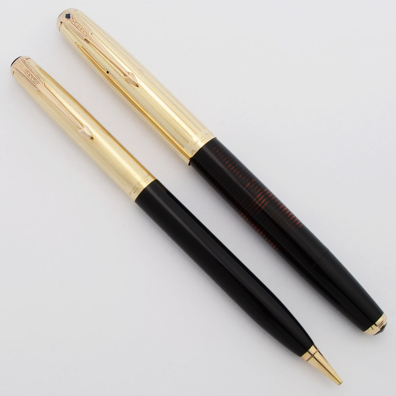 Parker Imperial Vacumatic Fountain Pen Set (Rare, 1937) - Black w