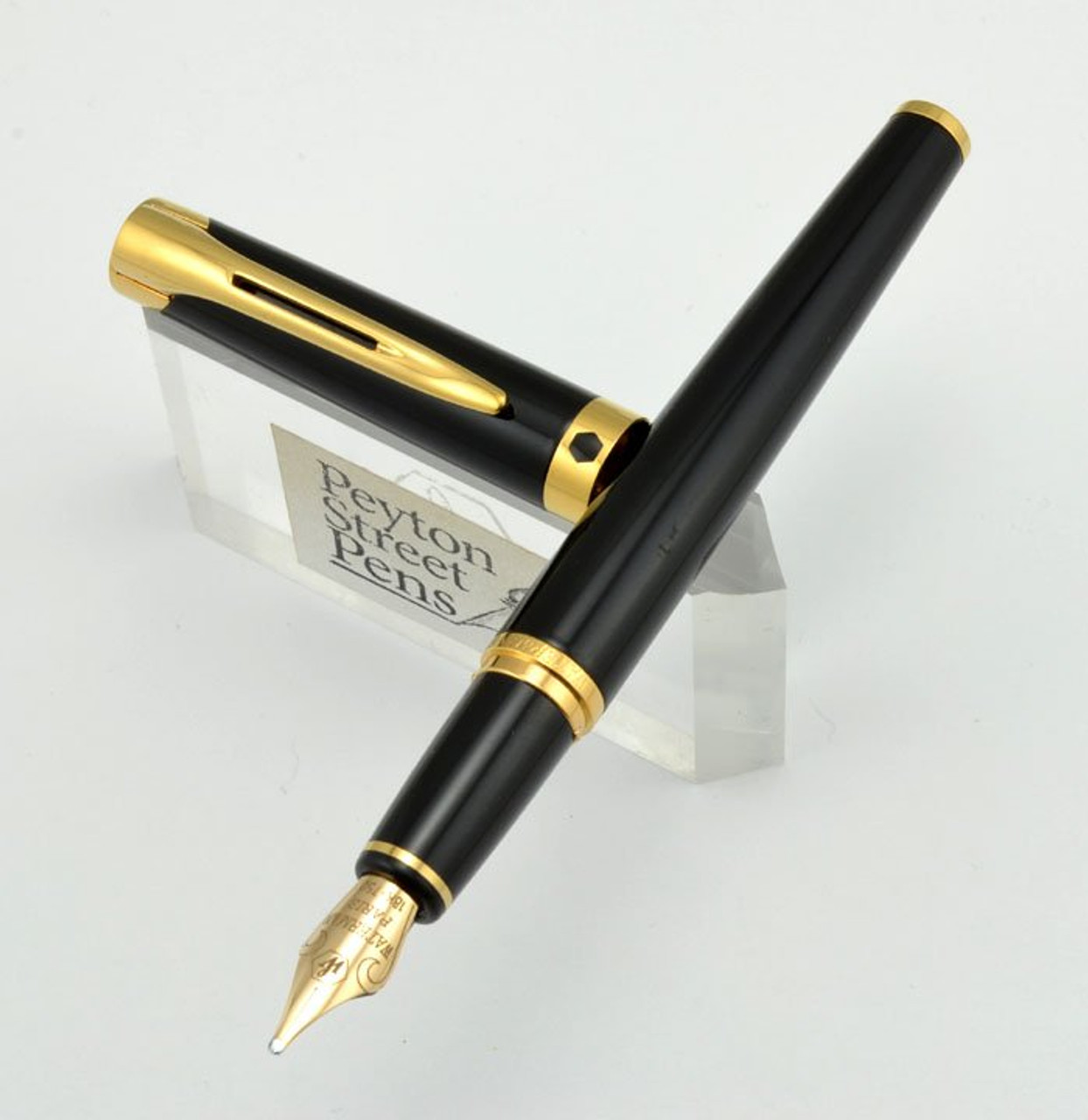 Waterman Letalon Fountain Pen - Black, New Broad 18k Nib (Excellent)
