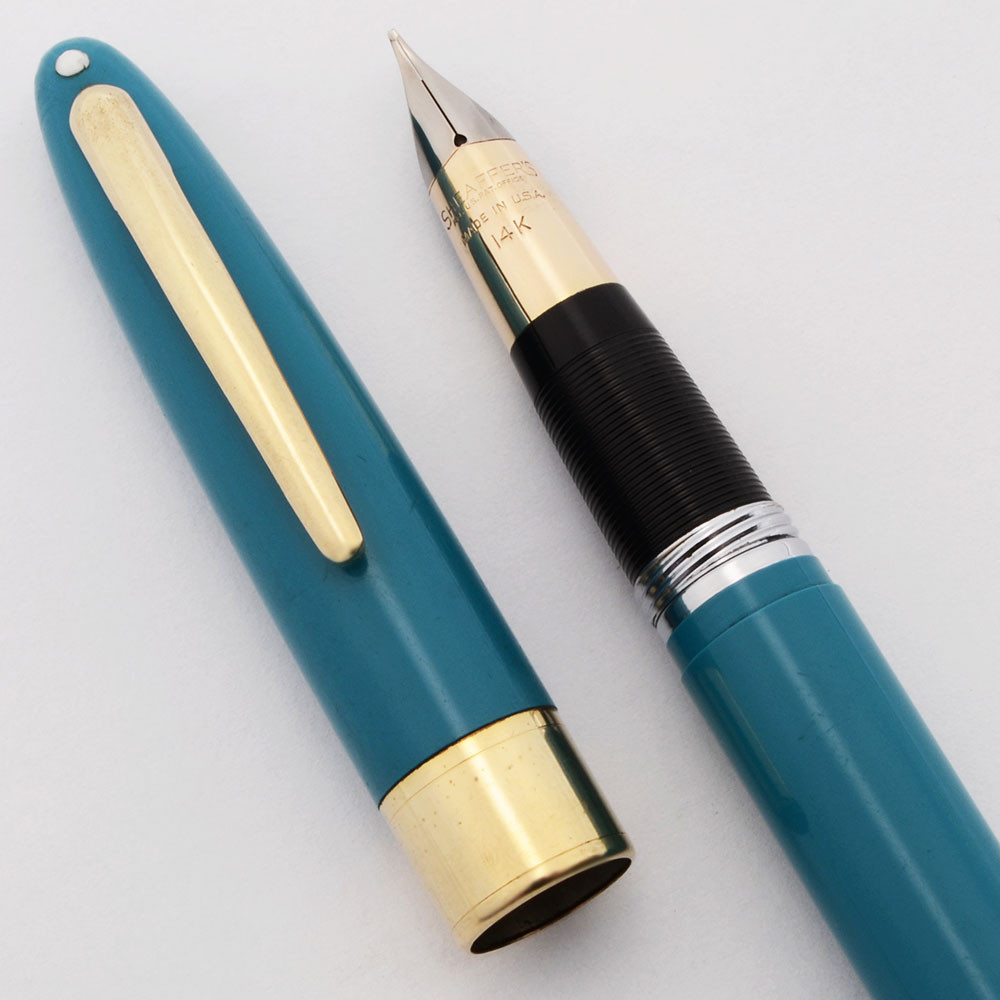Sheaffer Valiant Snorkel Fountain Pen - Hard to Find Peacock