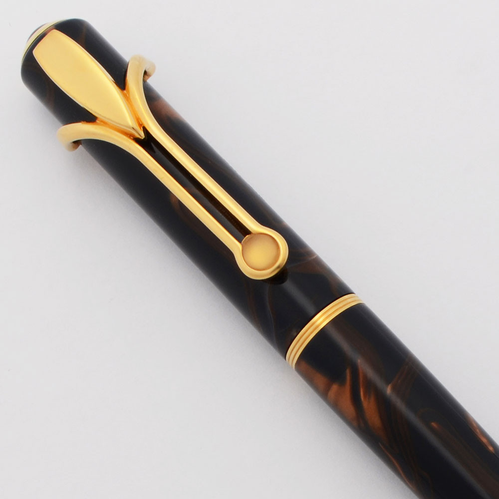 Visconti Titanic Ballpoint/Rollerball Pen - Blue Marbled w Copper