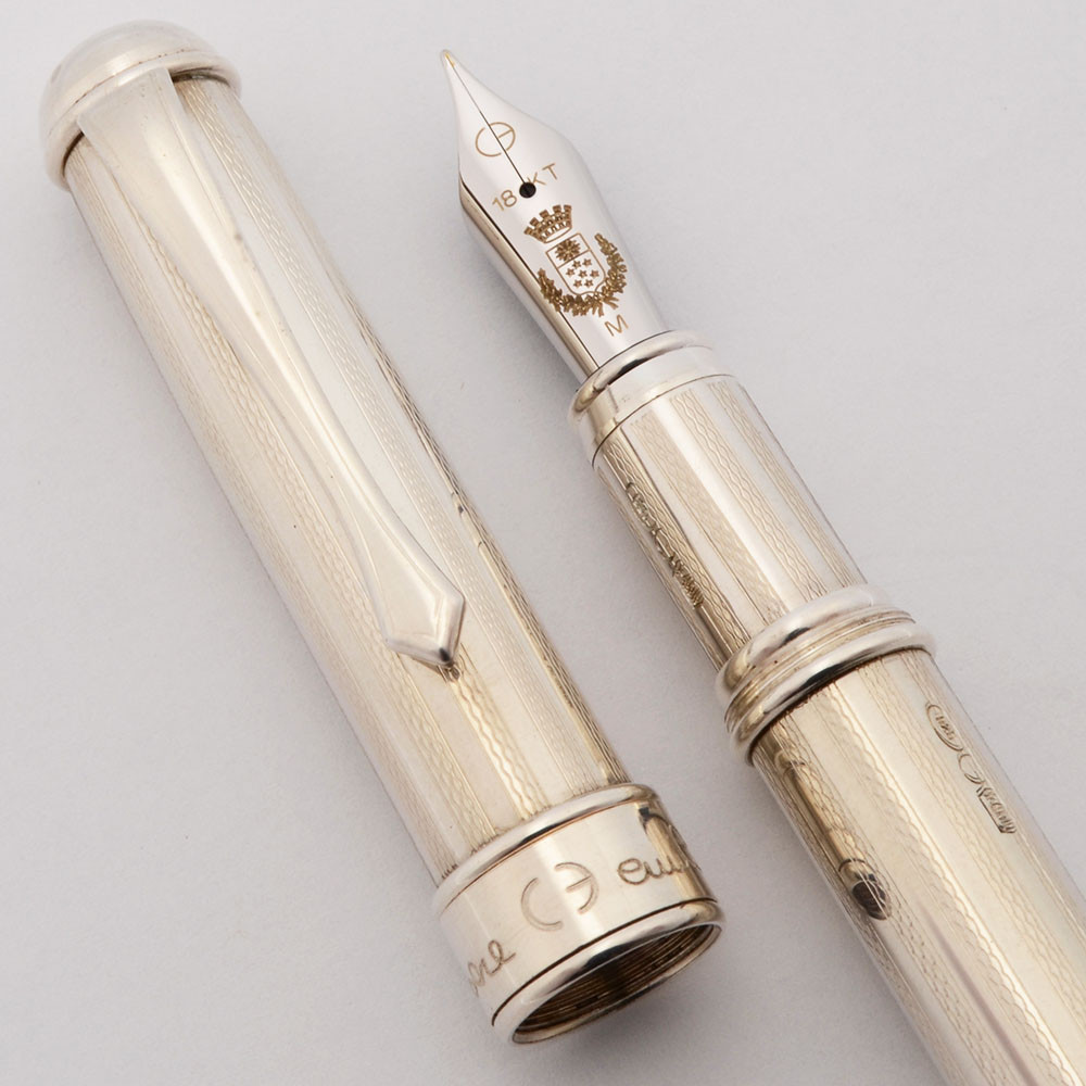 Cesare Emiliano Fountain Pen (Hercules?) - Sterling Silver , C/C