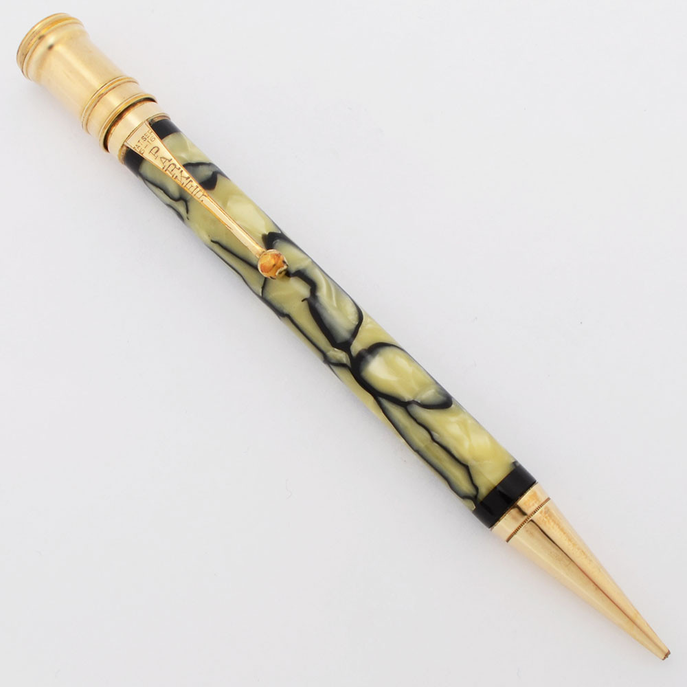 Parker Duofold Senior Mechanical Pencil (1920s) - Black & Pearl