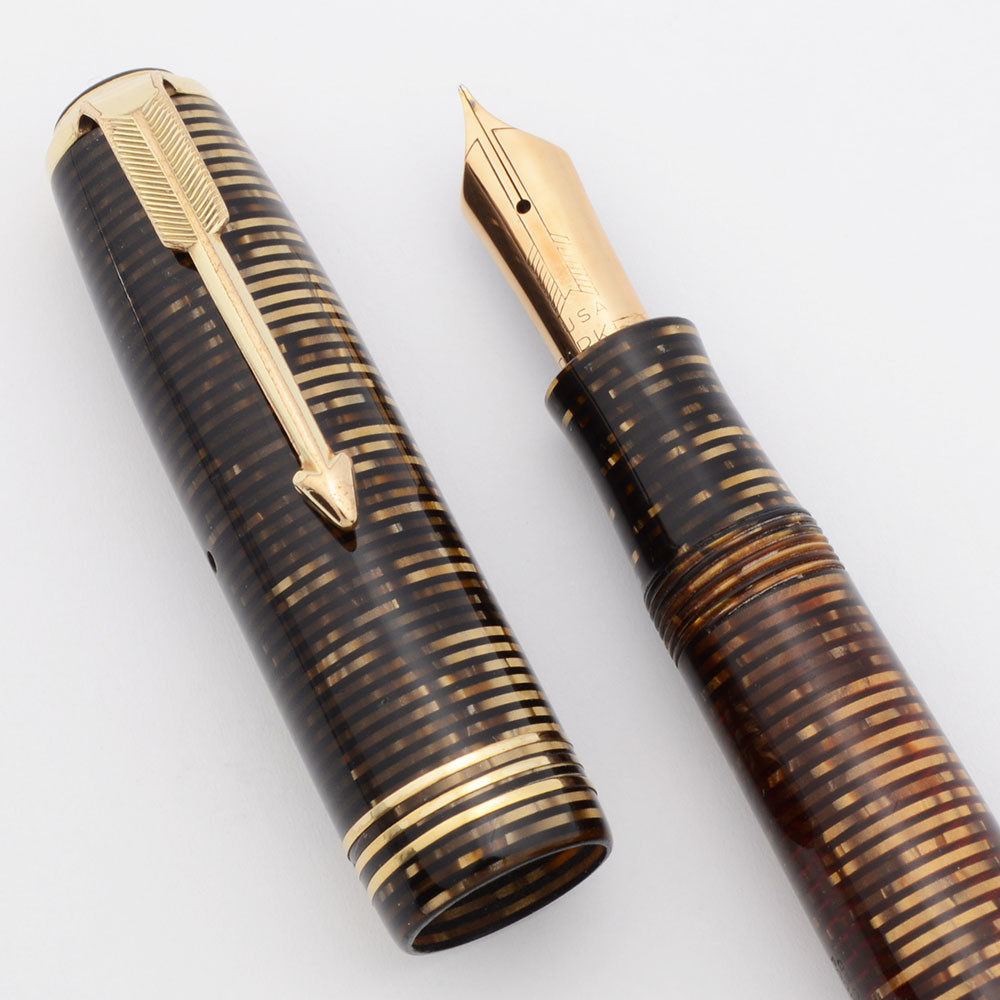 Parker Vacumatic Oversize Fountain Pen (1936) - Golden Pearl, Lock