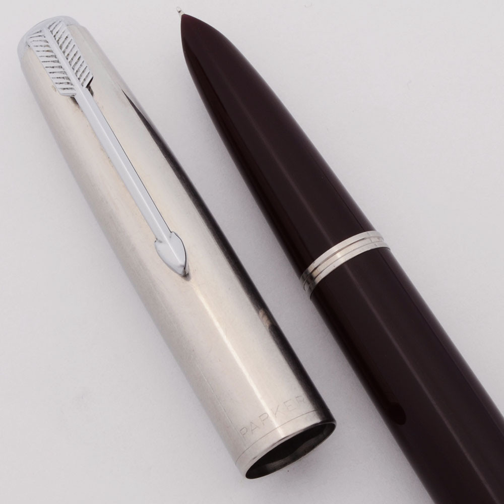 Parker 51 Special Fountain Pen (1950s) - Burgundy w/Smooth Steel Cap ...