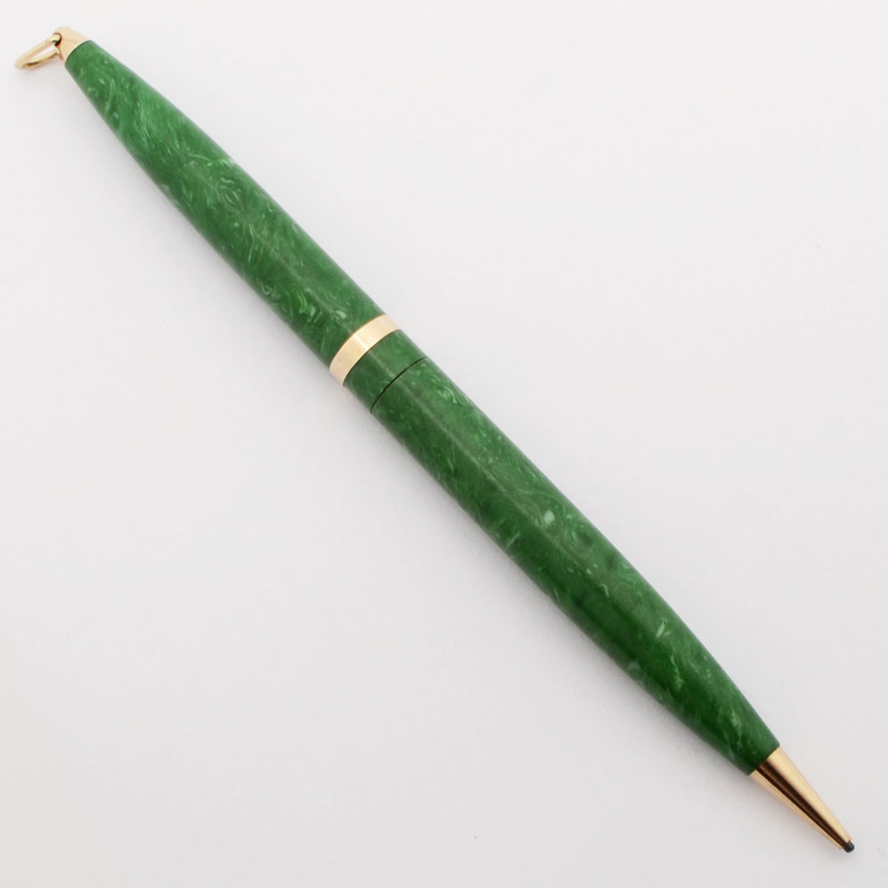 Sheaffer Balance Ring Top Pencil (1929-34) - Full Size, Jade Green w/GT, 1.1mm Leads (Excellent, Works Well)