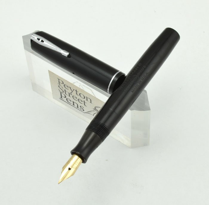Waterman 32V Fountain Pen - Black,  Extra Fine Flex Nib (Excellent, Restored)